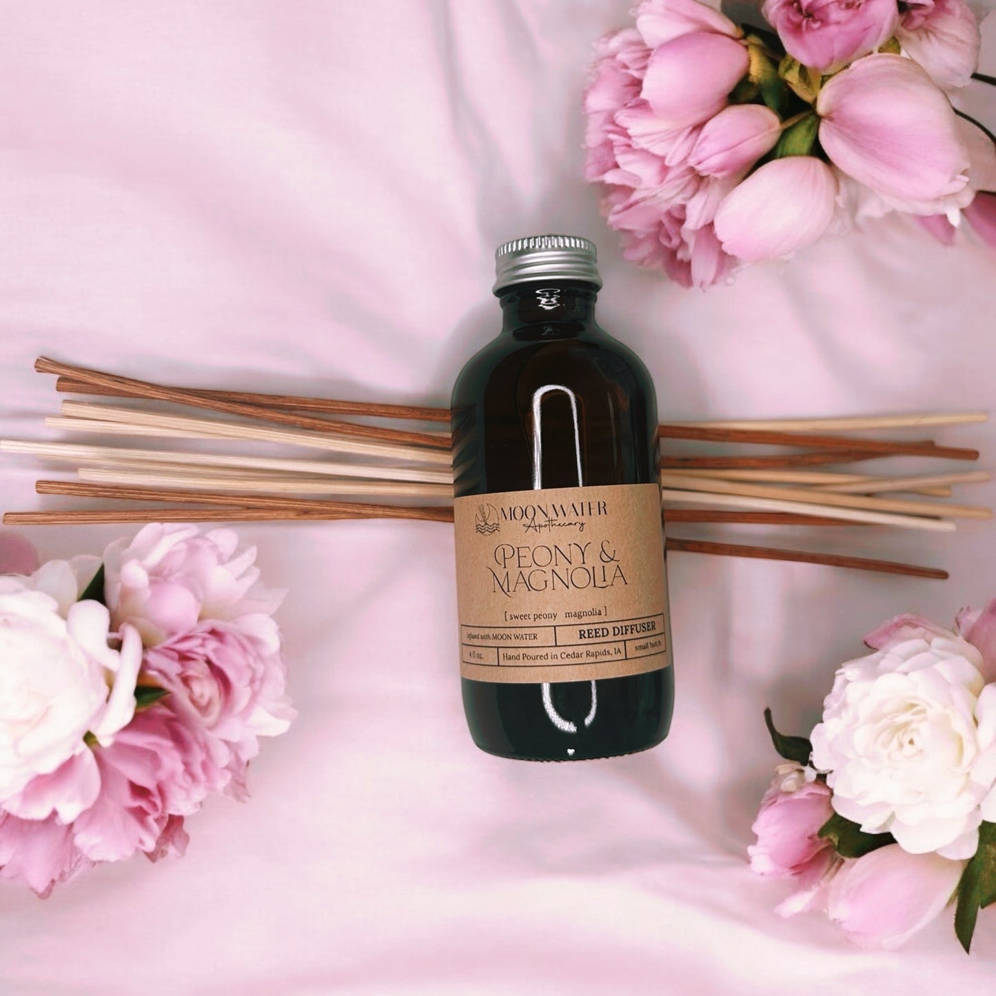 Peony & Magnolia - REED DIFFUSER -- by Moon Water Apothecary!